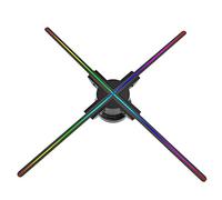 Abanico holográfico 3D Ventilador de holograma 3D de 23,62 ", proyector de publicidad en vídeo, lámpara de imágenes holográficas, compatible con imágenes y vídeo para señales de tiendas de empresa, ba