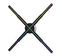 Abanico holográfico, 56cm/22in Proyector holográfico 3D Naked Eye P56 LED Máquina publicitaria de proyección holográfica estereoscópica 3D Pantalla publicitaria remota Videoproyector