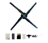 Abanico holográfico, Máquina de imágenes estereoscópicas flotantes con hologa 3D 56 cm, luz publicitaria conectada a la aplicación for centros comerciales,para Halloween, Tienda Corporativa