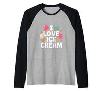 Abanico I Love Ice Cream Delight Camiseta Manga Raglan