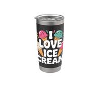 Abanico I Love Ice Cream Delight Vaso térmico de acero inoxidable de doble pared