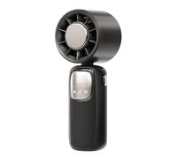 Abanico manual - Abanico manual portátil, velocidad ajustable, pantalla LED, plegable, refrescante, para maquillaje, trabajo, clima, vacaciones, actividades al aire libre, camping, desplazamientos