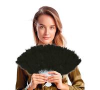 Abanico negro de plumas 21 palas