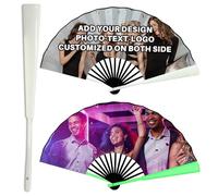 Abanico Personalizado con Luz, Ventilador Plegable Grande LED, Abanicos para Bodas Verano, Regalos de Verano, Regalos Originales para Mujer Hombre