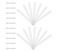Abanico Plegable 12 Piezas Blanco de Plástico | Accesorio para Abanicos Hechos a Mano, Uso en Clases y Actividades Creativas, Diseño Plegable