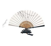 Abanico plegable, Abanico de mano plegable chino de 24 términos solares for Kung Fu Tai Chi Multicolor 18 huesos de abanico(Rice)