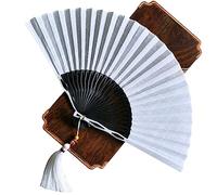 Abanico plegable de autodefensa de aleación - Abanico de artes marciales de metal resistente, abanico de mano portátil grande de 22,5 cm for refrescarse en verano y con un estilo único(White)