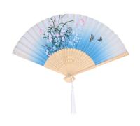 Abanico plegable de flores de peonía hecho a mano con motivos florales únicos