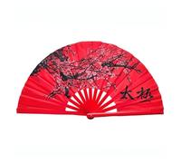 Abanico Plegable de Mano for Kung Fu, Tai Chi, Nailon, for Danza, Artes Marciales, decoración y más para Actuaciones EscéNicas Fiestas Decoraciones(1 Right Hand Fan)