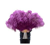 Abanico plegable de mano para mujer, abanico de plumas de avestruz colorido, 130 cm, gran bolsillo de mano plegable para actuación, baile, fiesta, escenario, carnaval, espectáculo, accesorios (44