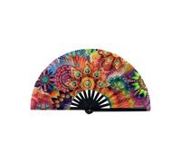 Abanico Plegable de Tela de Nylon de Mano Abanico de Mano Plegable Abanico de Kung Fu Chino DecoracióN del Festival ArtesaníA Favores de Fiesta