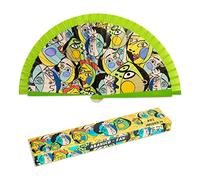 Abanico Plegable en Tela Estampada de Algodón sobre Madera. Colección (Arte Moderno)