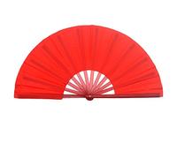 Abanico plegable rojo for fiesta de actuación de baile Tai Chi Kung Fu