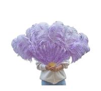Abanico Plumas De EspectáCulo De Danza Abanicos de Plumas for Bodas, Bailes, Fiestas, Despedidas Soltera, decoración espectáculos, Accesorios, Manualidades con(Light Purple,60-100cm2 pcs)