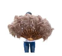 Abanico Plumas De EspectáCulo De Danza Abanicos de Plumas for Bodas, Bailes, Fiestas, Despedidas Soltera, decoración espectáculos, Accesorios, Manualidades con(Coffee,75-130cm2 pcs)