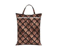 Abanicos Art Déco de Oro Rosa sobre Fondo Negro,Bolsa de viaje para ropa sucia, bolsa plegable para ropa sucia