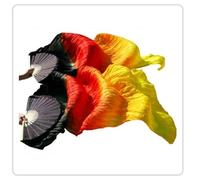 Abanicos de Danza Del Vientre 1 par de abanico de danza del vientre de seda izquierda y derecha, velo largo for mujeres, velos for fanáticos for actuación de baile de alabanza(Color 20,120cm 1pair)