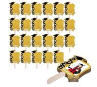 Abanicos de graduación - 24 piezas recorte clase del 2026 frontal retro - Marco de fotos DIY vacío - Para recuerdos, bodas, viajes, escuela, universidad, cumpleaños, festivales