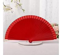 Abanicos De Mano Plegable De Madera De 2 Uds para Mujer,Abanico Plegable Vintage Español,Abanico Portátil De 9 Pulgadas para Boda,Baile,Fiesta,Actuación,Rojo