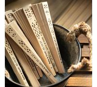 Abanicos de mano plegables de madera tallada personalizados, decoración de boda, fiesta, regalo de despedida de soltera con bolsa Eugen (100 unidades, abanico de madera)