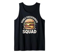 Abanicos de parrilla de hamburguesas dobles con queso Camiseta sin Mangas