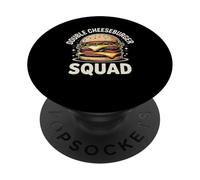 Abanicos de parrilla de hamburguesas dobles con queso PopSockets PopGrip Adhesivo