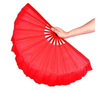 Abanicos de Seda para Danza del Vientre, 2pcs Dance Fanflifting Fan Stage Troncs Fan for Cambiar el Perro de Baile Cuadrado de la canción