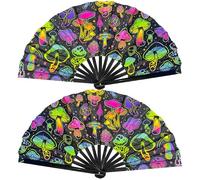 Abanicos Grandes Plegables de Carnaval, Abanicos de Mano Clicker, Abanicos Luminosos para Festivales de Música, Fiestas, Bailes en Línea, Discotecas, Decoraciones para Espectáculos