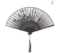 Abanicos plegables, Abanico plegable de mano - 1 pieza seda japonés(J5)