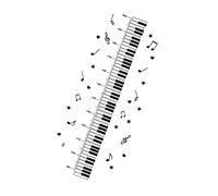 Abaodam 1 Hoja pegatina de altura pegatinas infantiles pared pegatinas pared infantiles piano pegatinas regla de altura para pared piano para niños decoración etiqueta de la pared Decorar