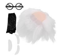 Abaodam 1 Juego Cejas de Peluca y Barba Pelucas calvas para Hombres Disfraces de Halloween para Hombres Disfraz de Abuelo Pelucas de Pelo Pelucas Divertidas Anciano Calvo el plastico