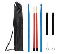 Abaodam 1 juego Cepillos de Tambor y Baquetas con Bolsa de Almacenamiento Accesorios de Percusión para Músicos Diseño Antideslizante y Resistente para Práctica y Presentaciones