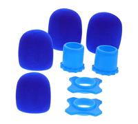 Abaodam 1 Juego cubierta protectora del micrófono Espuma micrófono protector de micrófono manguito de viento del micrófono accesorios para auriculares con micrófono esponja Blue
