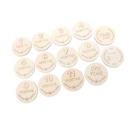 Abaodam 1 juego de tarjetas de grabación de hitos mensuales, tarjetas conmemorativas unisex para el crecimiento del recién nacido, accesorios de fotografía, recuerdo de ducha