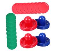 Abaodam 1 Juego Hockey de Aire Set de Accesorios de con Empujadores de Azul Rojo y Discos de Rojo de Juego Mesa de Hockey