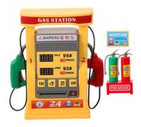 Abaodam 1 Juego Juguete de Gasolinera Infantil con Función Tarjeta de Voz de Estación de Servicio DIY Accesorio Educativo para Aprendizaje y Diversión Simulación Realista