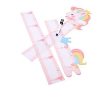 Abaodam 1 Juego Pegatina Pared Metro Medir La Tabla Crecimiento Chicas Arte Mural Vivero Muro Regla Altura La Pared Niño Dibujos Animados Polivinilo Rosa Apliques