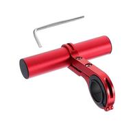Abaodam 1 juego Soporte de Extensión para Bicicleta Aluminio Conveniente Manillar Extensor Multifuncional para Luz y Accesorios de Color Rojo