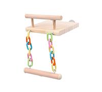 Abaodam 1 Pieza Juguete para Pájaros de Madera con Columpio y Escalera Juguete Educativo de Masticar para Periquitos y para Ejercicio y Diversión Accesorio Práctico para Mascotas Casa