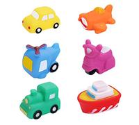 Abaodam 1 Set de Juguetes de Baño para Bebés Forma de Vehículos de Dibujos Animados, Flotantes Vinilo para Educación Temprana Durante la Ducha