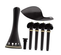 Abaodam 1 Set Kit de Accesorios de Violín de Ébano Clavija Cordal Pasador para Afinadores y Endpin, Diseño Clásico Cómodo para Enthusiastas del Violín en DIY