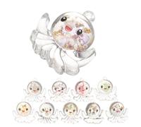 Abaodam 10 Dijes Colgantes de Pulpo de Resina 25x27 Mm en 7 Colores Surtidos, Accesorios para Bricolaje y Fabricación de Joyas, Hallazgos para Collares, Pulseras y Estilo Estilo Aleatorio