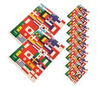 Abaodam 10 hojas Pegatinas Adhesivas de Banderas del Resistentes al Agua para Decoración de Fiestas y Partidos de Fútbol para Fans Patrióticos
