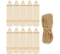 Abaodam 10 Marcadores para Estudiantes de Madera sin Terminar Forma de Lápiz, Detalles para Alumnos Fin de Ciclo, Listos para Pintar y Decorar, Pack de 10 Unidades