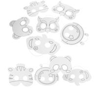 Abaodam 10 Mascarillas de Papel para Pintar Diy, Máscaras de Fiesta para Adultos y Estudiantes, Diseño de Búho y Animal para Manualidades y Fiestas