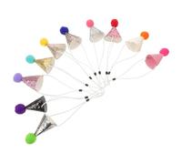 Abaodam 10 Piezas Accesorio de Vestuario de Mascotas Sombreros de Cono con Pompones Sombreros de Perros Brillantes