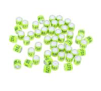 Abaodam 10 Piezas Anillo De Pie De Paloma Bandas Marcadoras De Palomas Anillos para Patas De De Corral Anillo De Pata De Pájaro Light Green Plástico De Aluminio