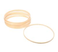 Abaodam 10 Piezas Anillos de Bambú para Manualidades Diy, Ligeros y Estables, Aro Circular de 25cm para Decoración de Coronas y Atrapasueños en Casa