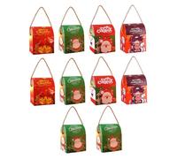 Abaodam 10 Piezas Caja de Obsequio Box de Navidad Caja de Embalaje de Dulces de Regalos para Festivales Estilo