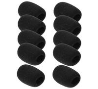 Abaodam 10 piezas Cubiertas de Esponja para Micrófono Protección Antiviento para Auriculares de para Conferencias y Enseñanza Compatible con Varios Modelos Suave y Aislante del Sonido